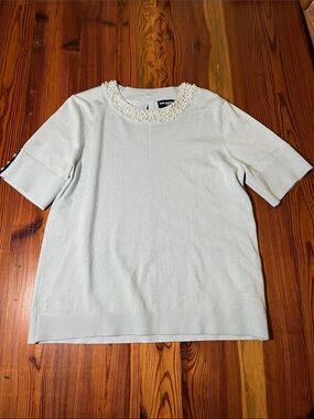 Karl Lagerfeld Short-Sleeve Sweater, Size Large